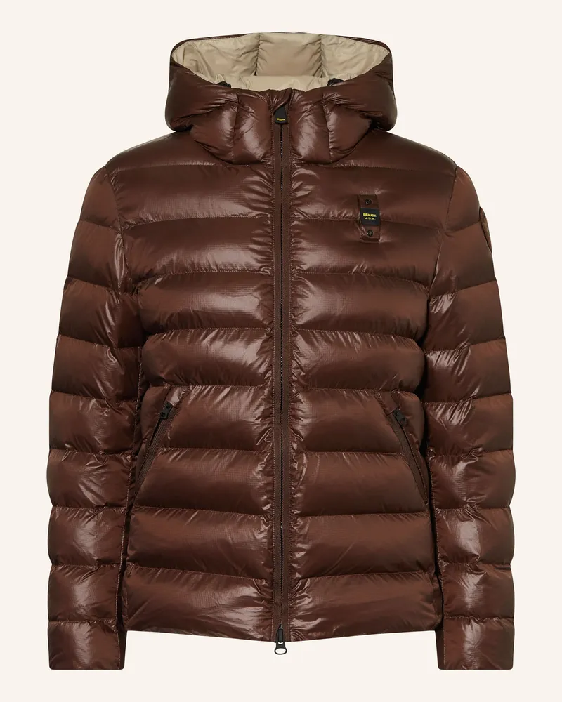 Blauer Steppjacke ADAMS mit DUPONT™ SORONA®-Isolierung Dunkelbraun