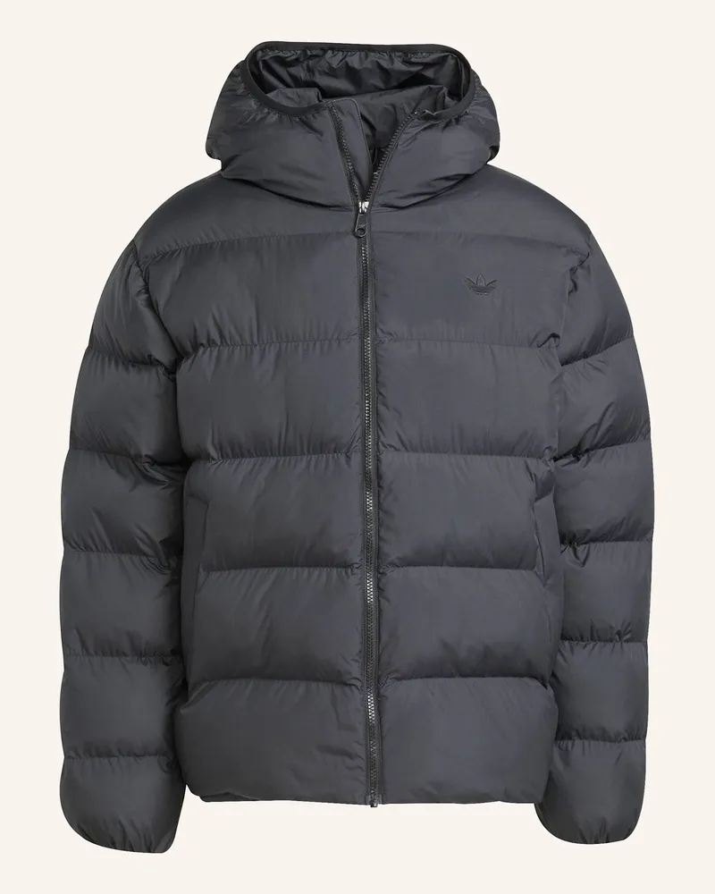 adidas Tonal Hooded Puffer Jacke schwarz Schwarz