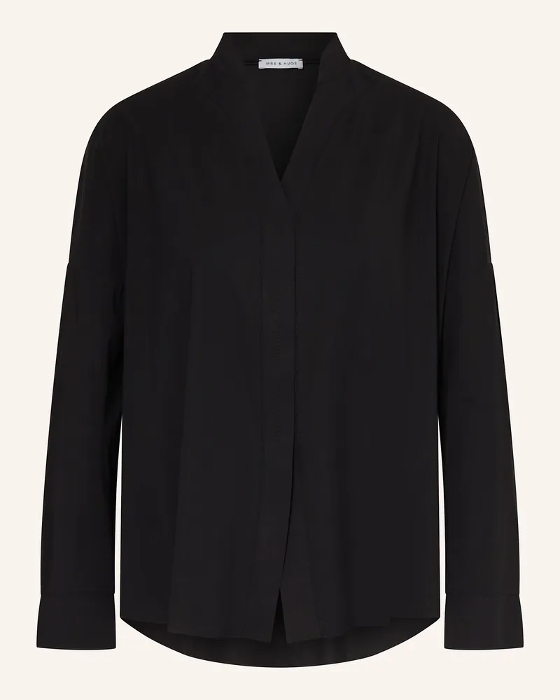 Mrs & HUGS Blusenshirt Schwarz