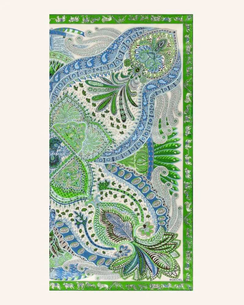 Roeckl Seidentuch VIBRANT PAISLEY Hellgrün