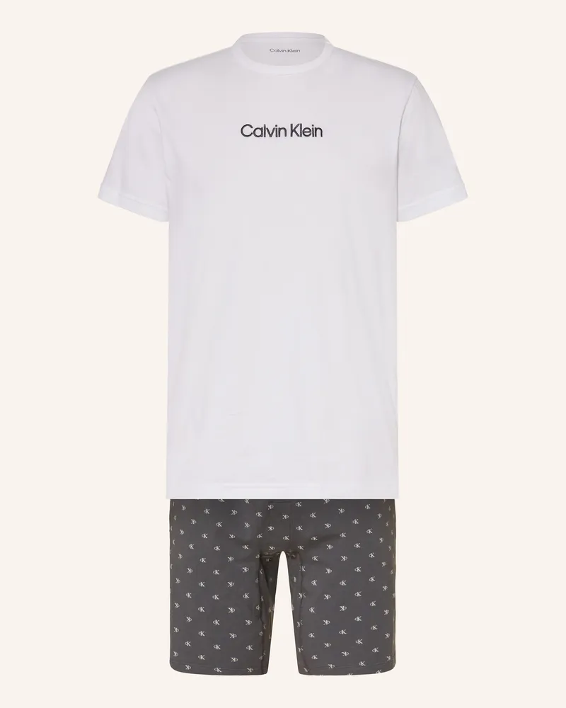 Calvin Klein Shorty-Schlafanzug weiss Weiss