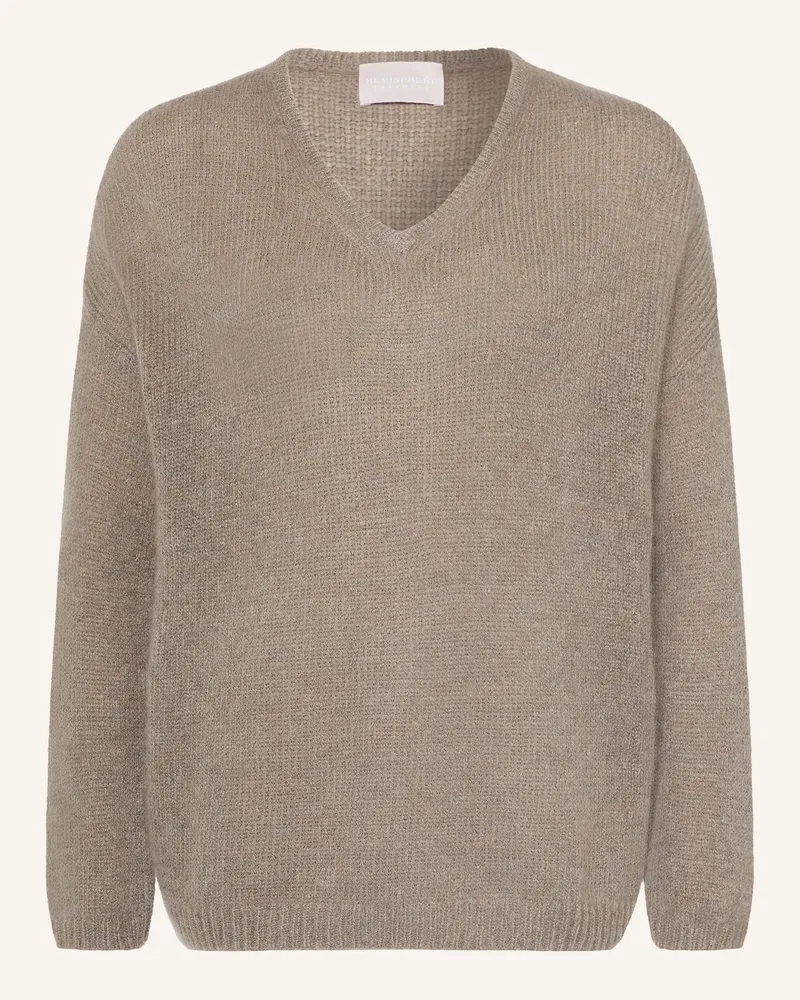 hemisphere Cashmere-Pullover grau Taupe