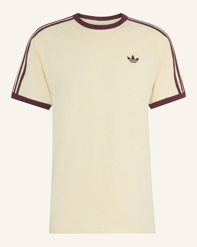 adidas T-Shirt, 3-Streifen gelb Creme