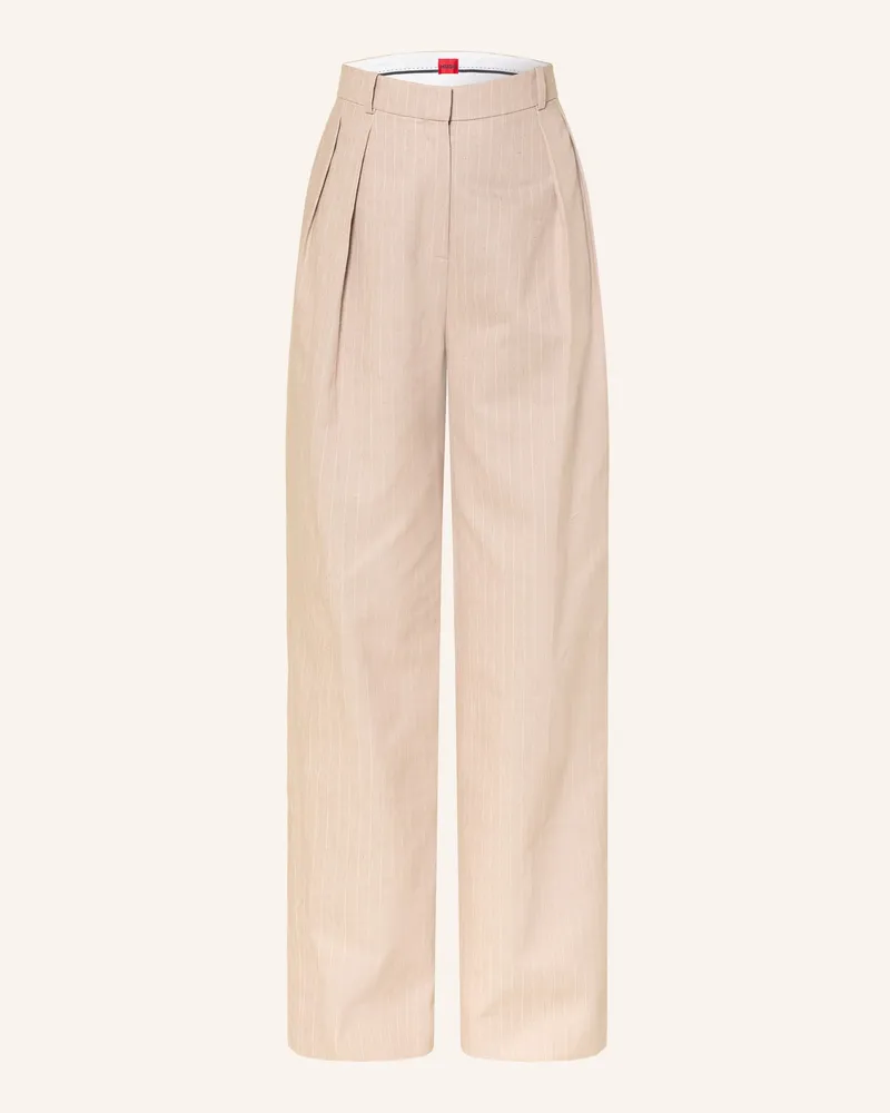 HUGO BOSS Marlenehose Henesa beige Hellbraun