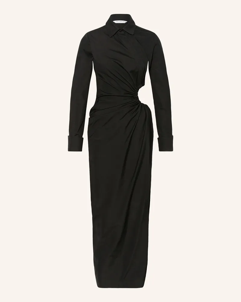 Max Mara Hemdblusenkleid Etere Mit Cut-Out schwarz Schwarz