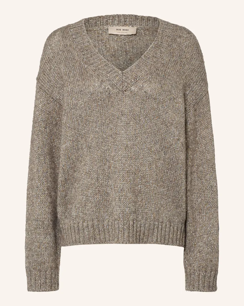 Mos Mosh Pullover Mmwelma Glam Mit Glitzergarn grau Grau