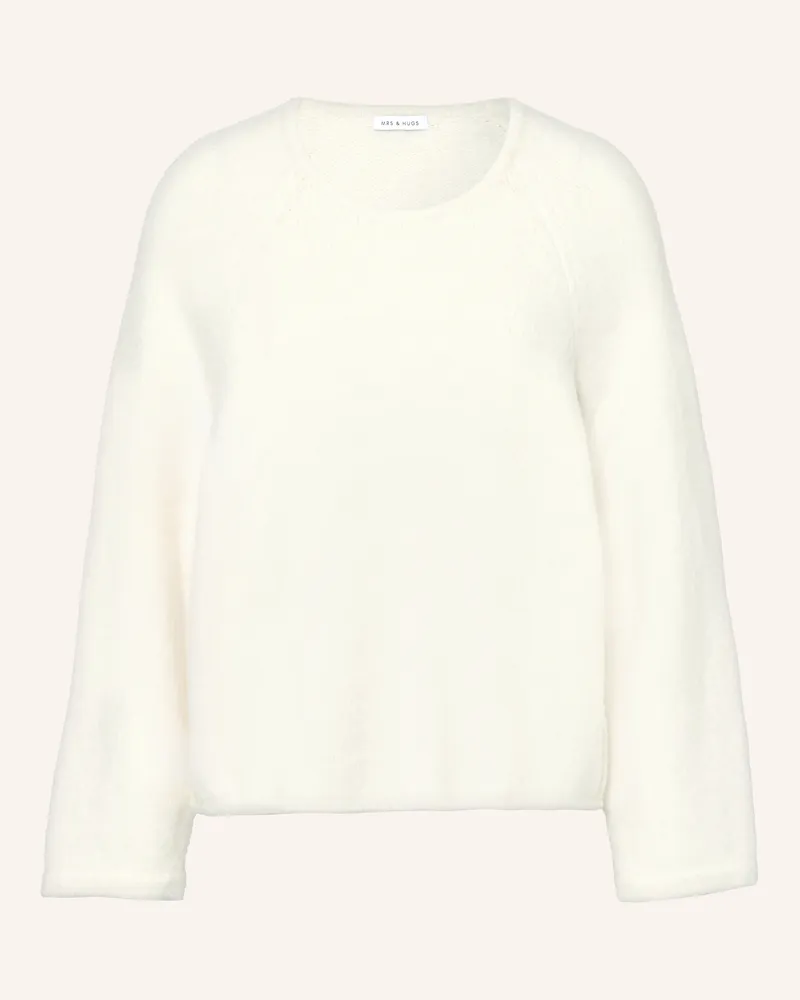 Mrs & HUGS Pullover weiss Ecru
