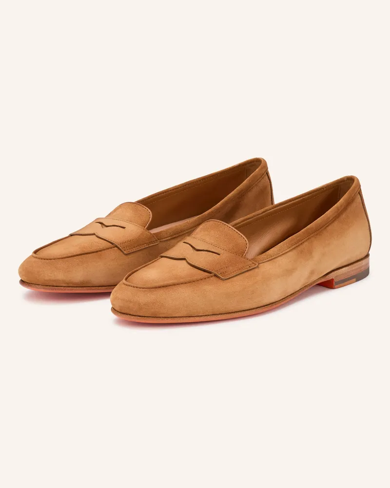 Santoni Penny-Loafer CARLA Hellbraun