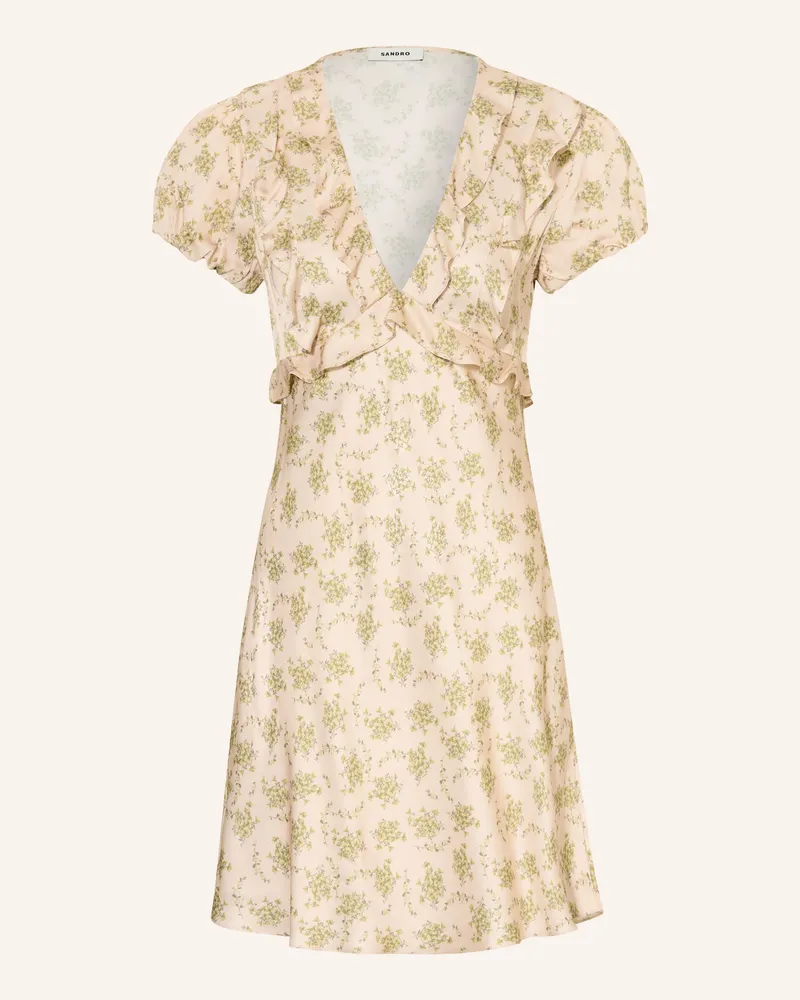 Sandro Kleid Mit Volants rosa Hellrosa