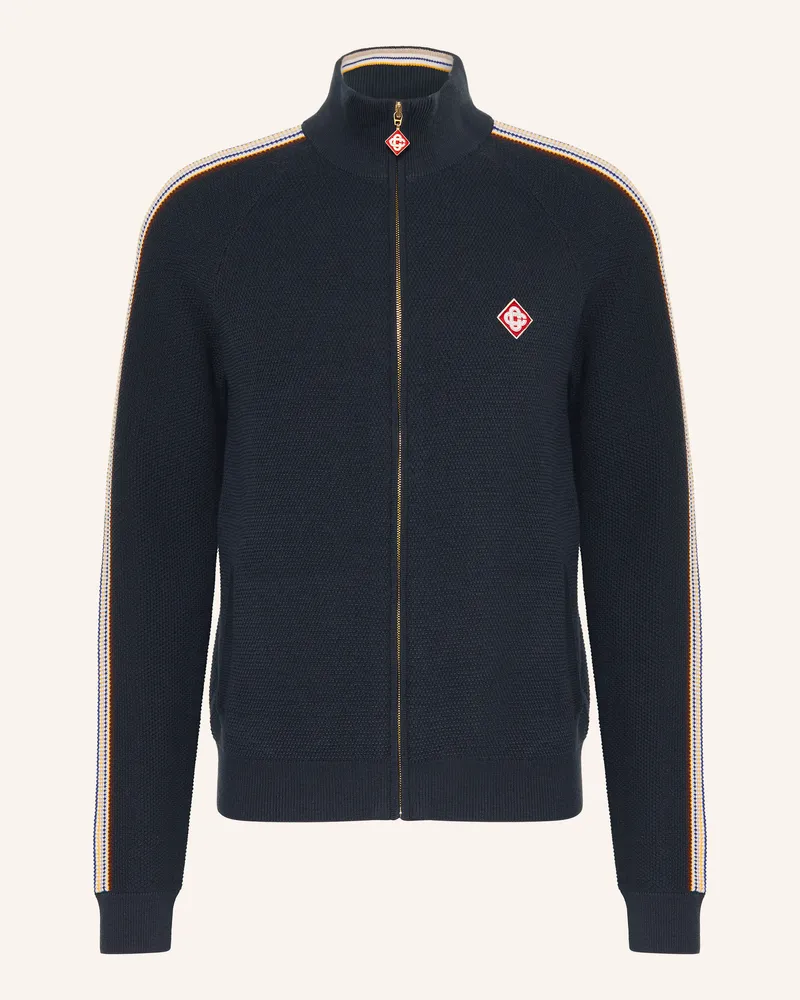 Casablanca Paris Strickjacke Mit Galonstreifen blau Dunkelblau