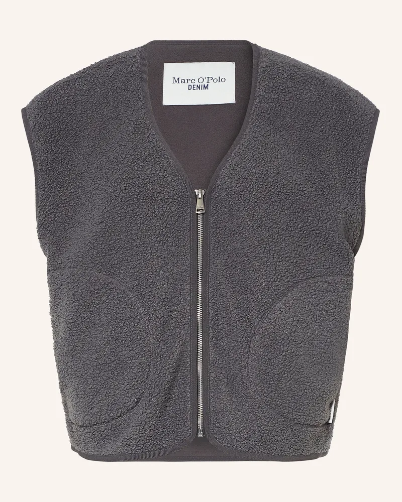 Marc O'Polo Teddyfell-Weste grau Grau
