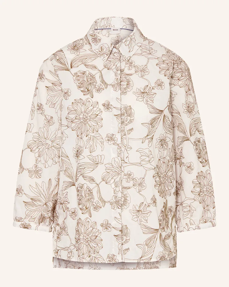 Brax Hemdbluse Vicki Mit 3/4-Arm beige Braun