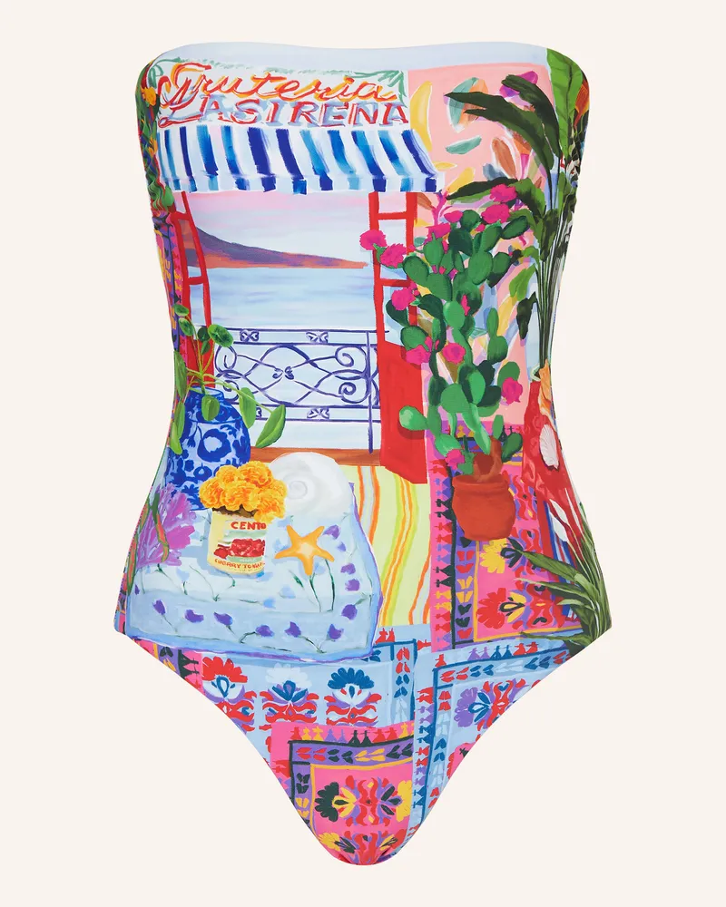 Seafolly Australia Bandeau-Badeanzug La Boca blau Hellblau