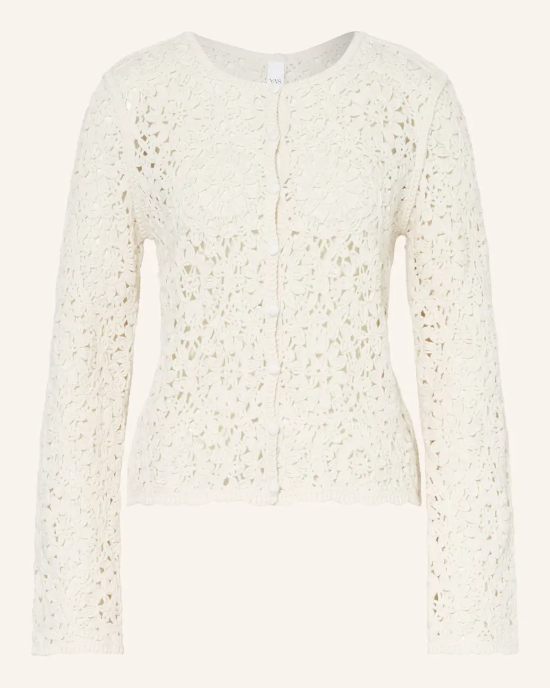 Y.A.S Häkeljacke weiss Creme