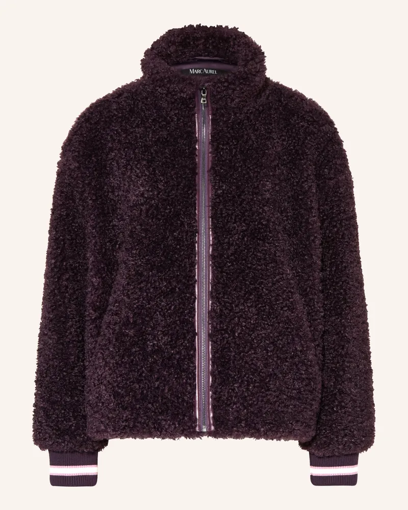 MARC AUREL Teddyfell-Jacke lila Dunkellila