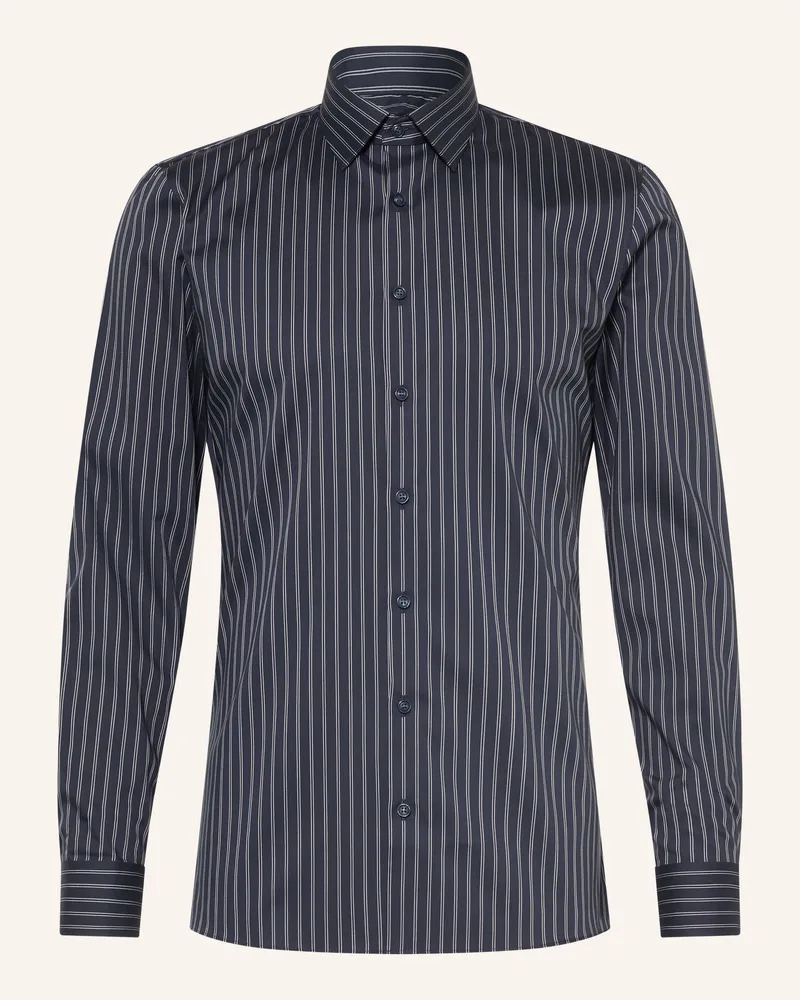 Olymp Hemd No. Six Super Slim blau Dunkelblau