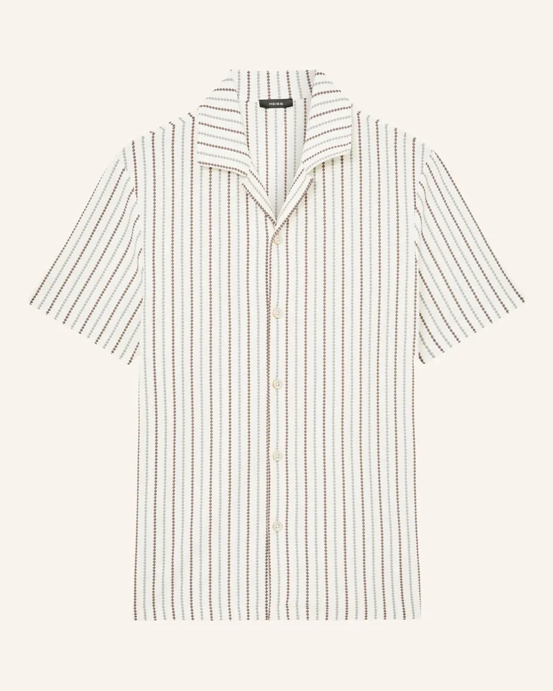 Reiss Resorthemd Percy Slim Fit gruen Ecru
