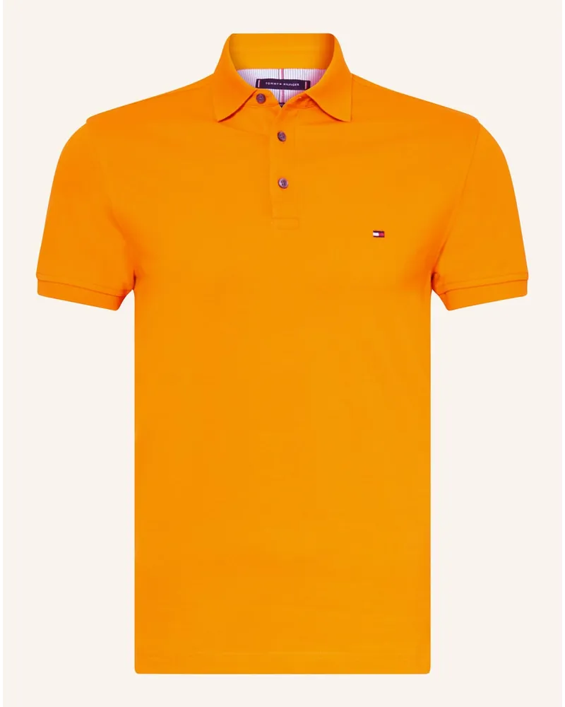 Tommy Hilfiger Piqué-Poloshirt Slim Fit Orange