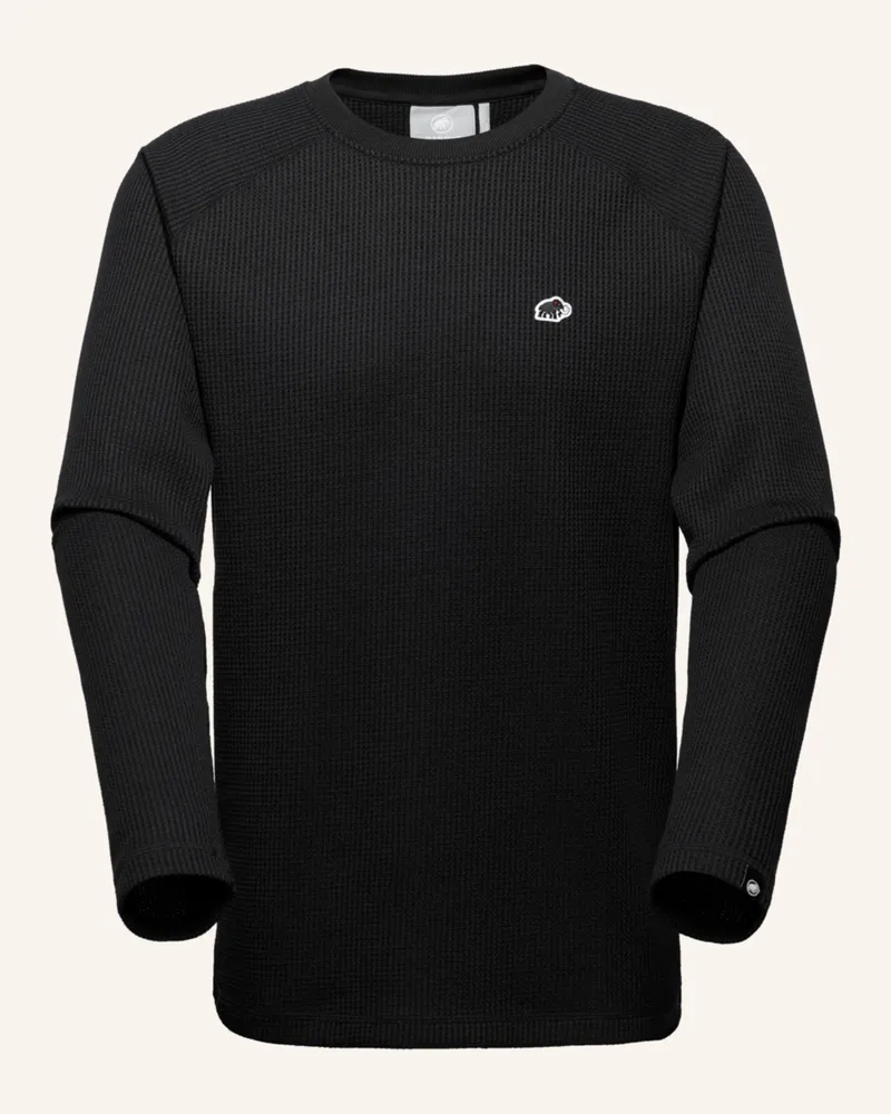 Mammut Langarmshirt WAFFLE Schwarz