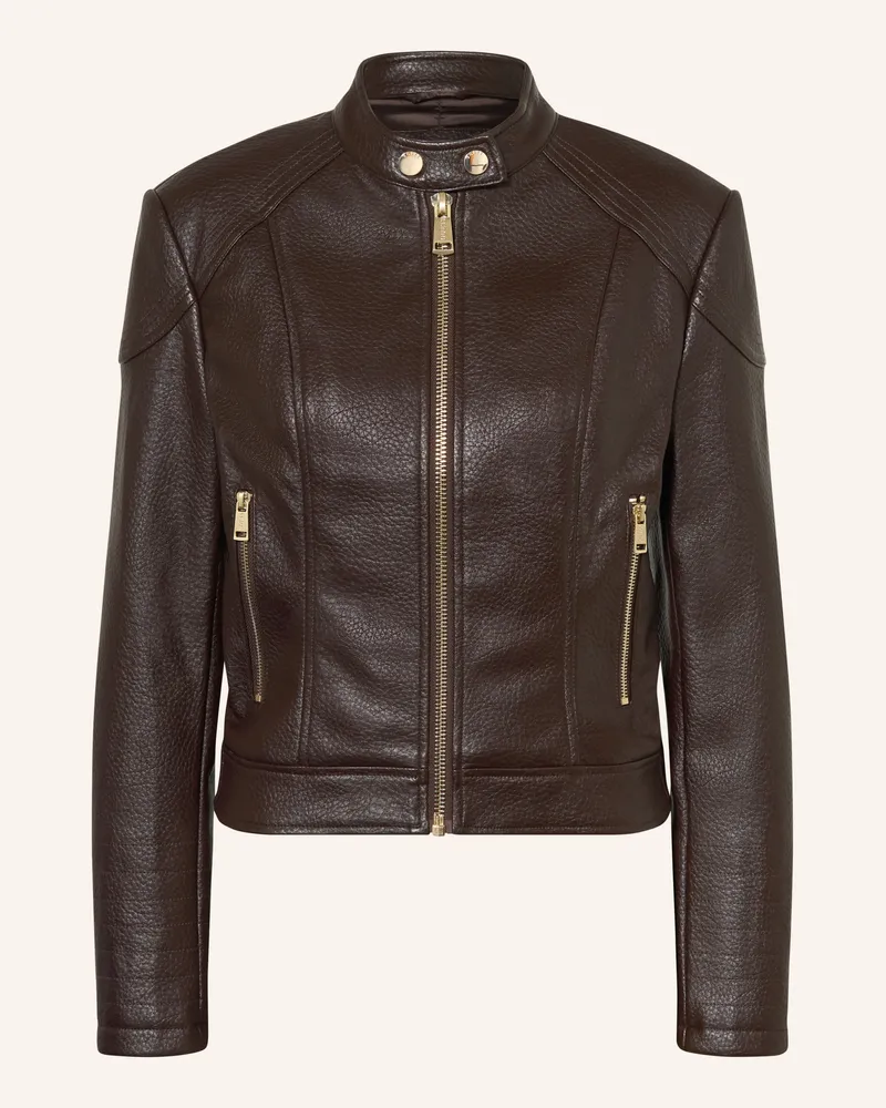 Guess Jacke Marlene In Lederoptik braun Dunkelbraun