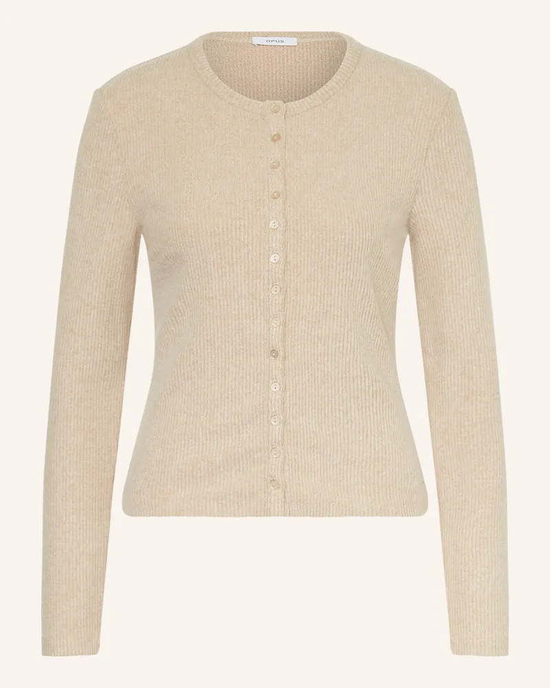 OPUS Strickjacke Saltus beige Creme