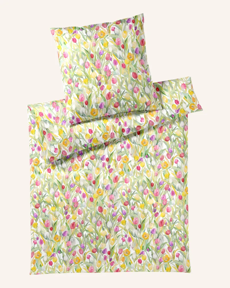 elegante Bettwäsche TULPEN Creme