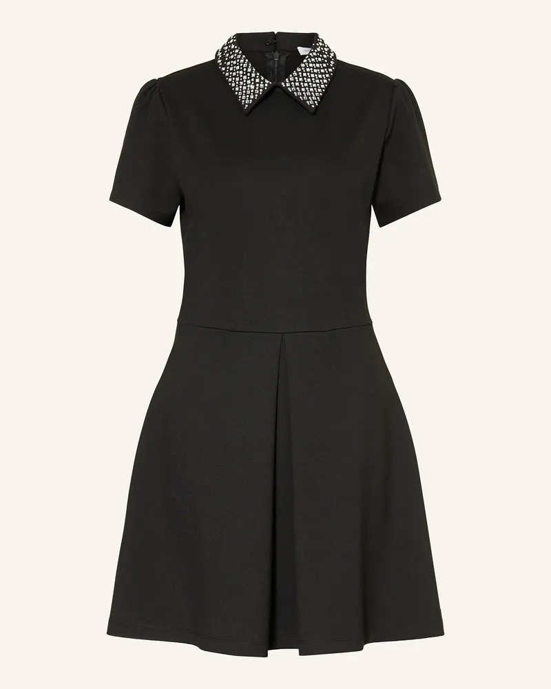 Mrs & HUGS Jerseykleid mit Schmucksteinen Schwarz