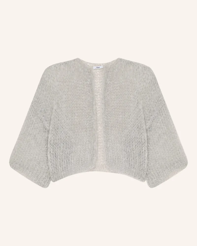 MAIAMI Cropped-Strickhülle Aus Mohair Mit 3/4-Arm grau Grau