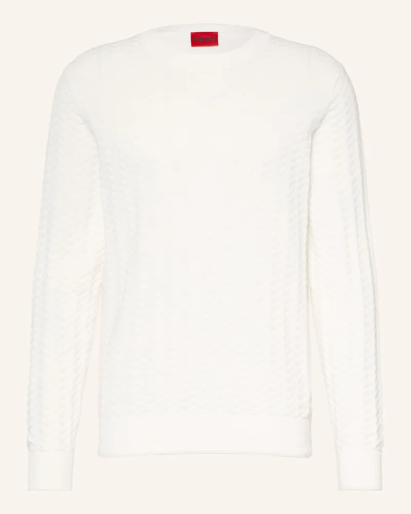 HUGO BOSS Pullover Simond weiss Weiss