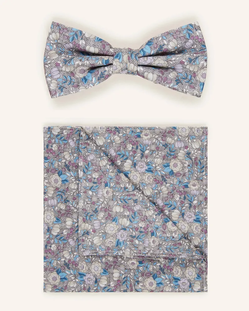 paul Set: Fliege und Einstecktuch Hellgrau