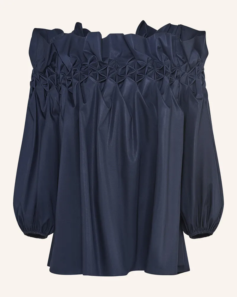 ARMARGENTUM Cold-Shoulder Bluse EUPHORIA mit 374-Arm Dunkelblau
