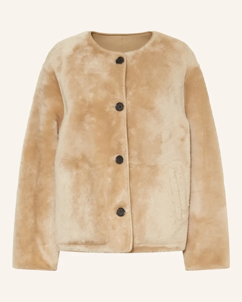Arma Teddyfell-Jacke LUCINE zum Wenden Beige