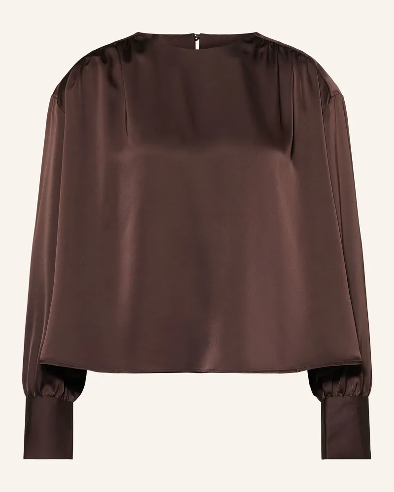 InWear Blusenshirt Oliveiw Dawn Aus Satin braun Dunkelbraun