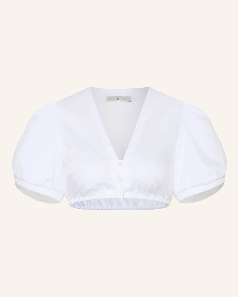 Johann & Johanna Dirndlbluse weiss Weiss