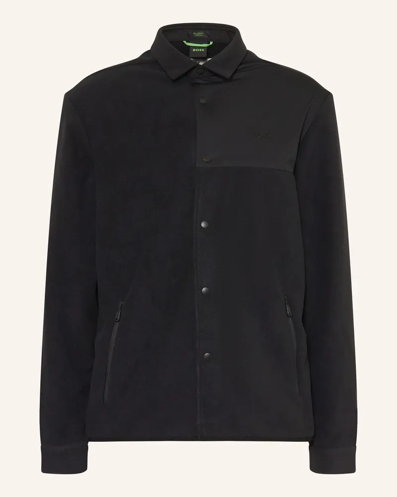 HUGO BOSS Fleecejacke HOLE Schwarz