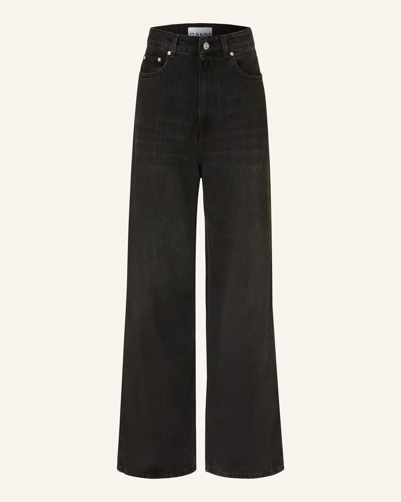 Ganni Wide Leg Jeans schwarz 055