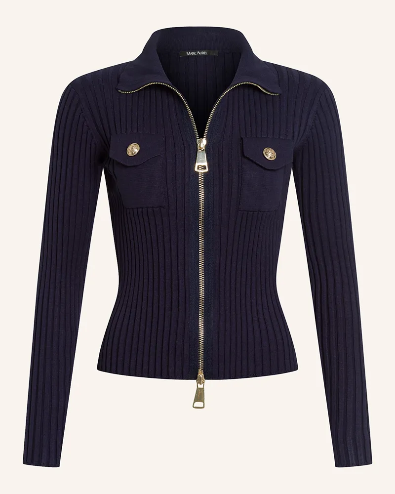 MARC AUREL Strickjacke Dunkelblau