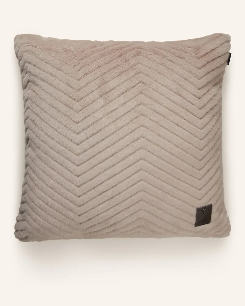 JOOP! Dekokissenhülle J!Elegant Aus Kunstfell beige Beige