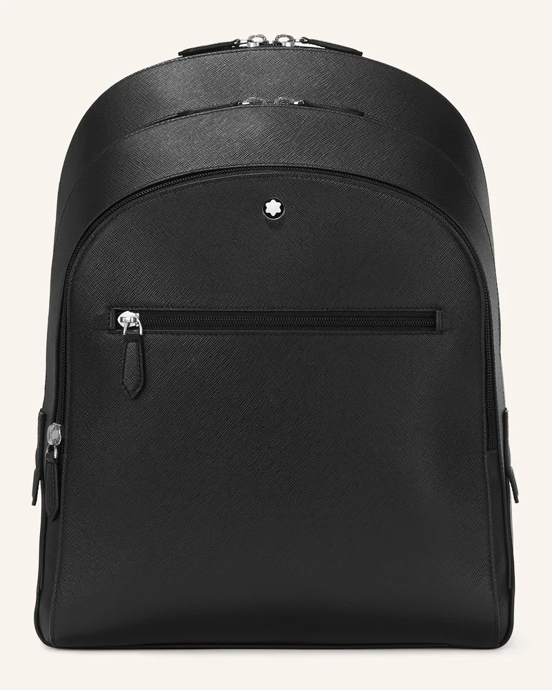 Montblanc Saffiano-Rucksack Sartorial Medium Mit Laptop-Fach schwarz Schwarz
