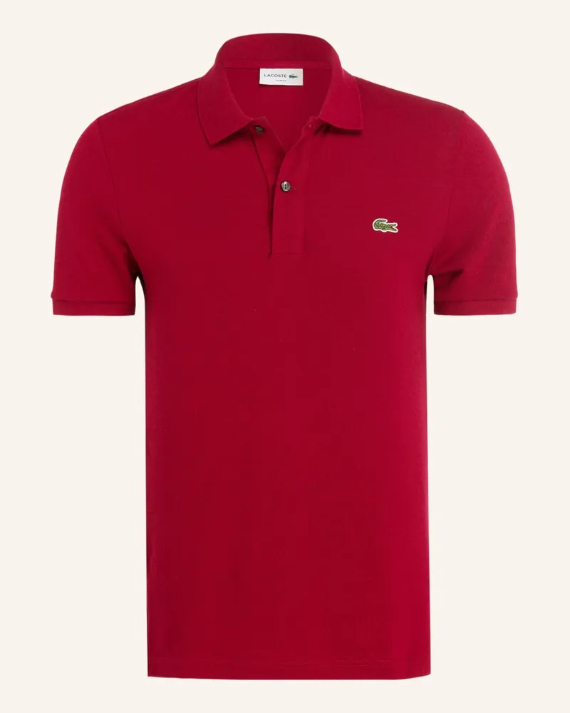 Lacoste Piqué-Poloshirt Slim Fit Dunkelrot