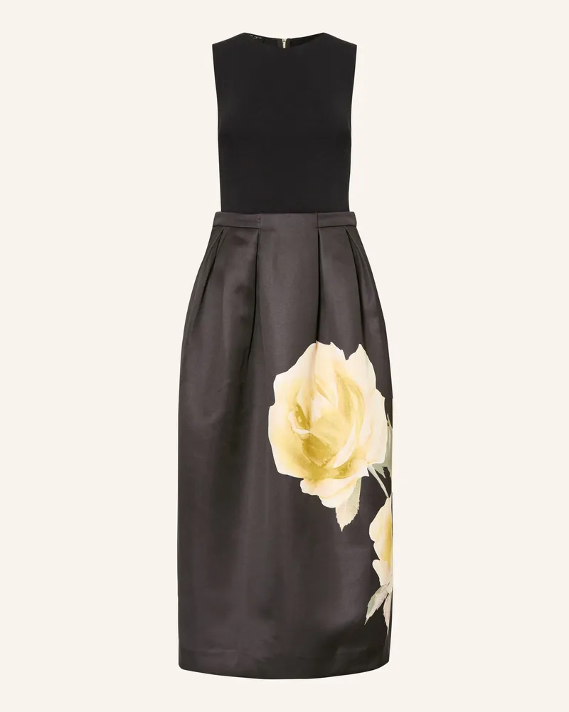 Ted Baker Kleid Verinie Im Materialmix schwarz Schwarz