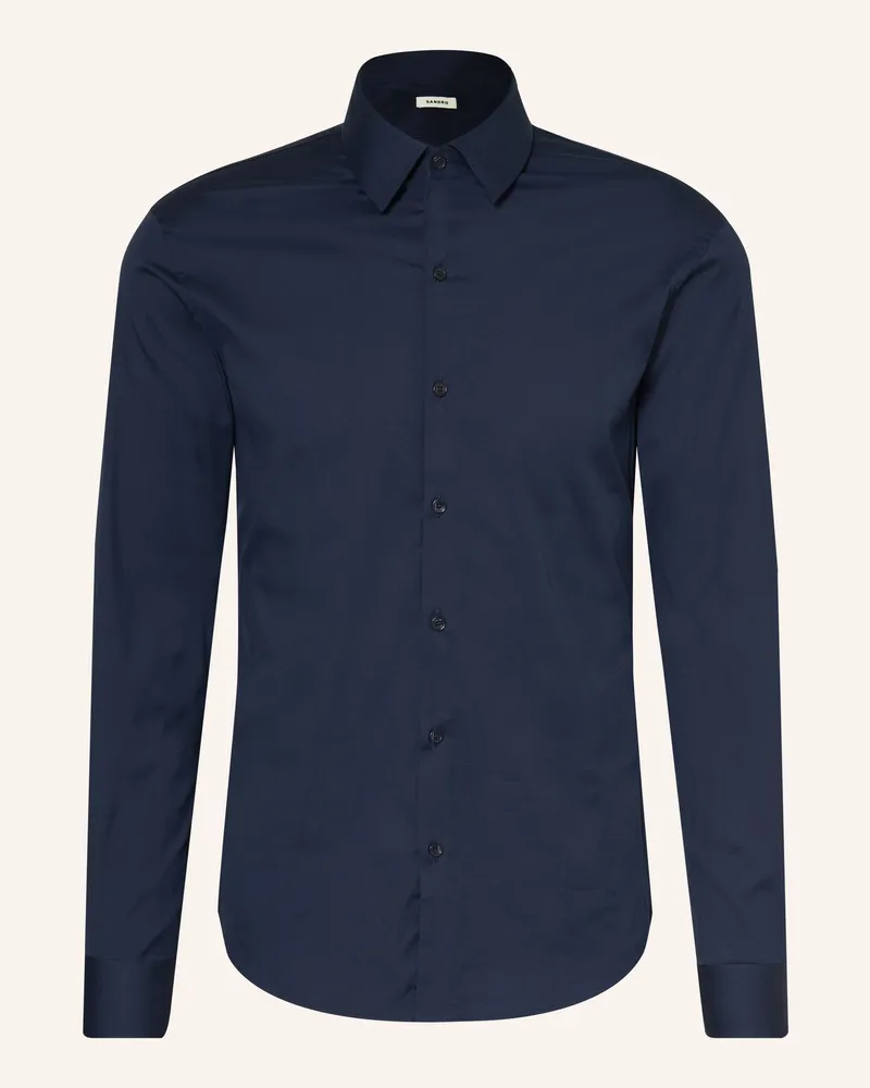 Sandro Hemd Slim Fit blau Dunkelblau