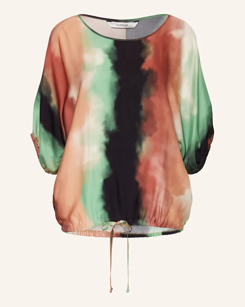 SUMMUM Blusenshirt aus Satin Dunkelorange