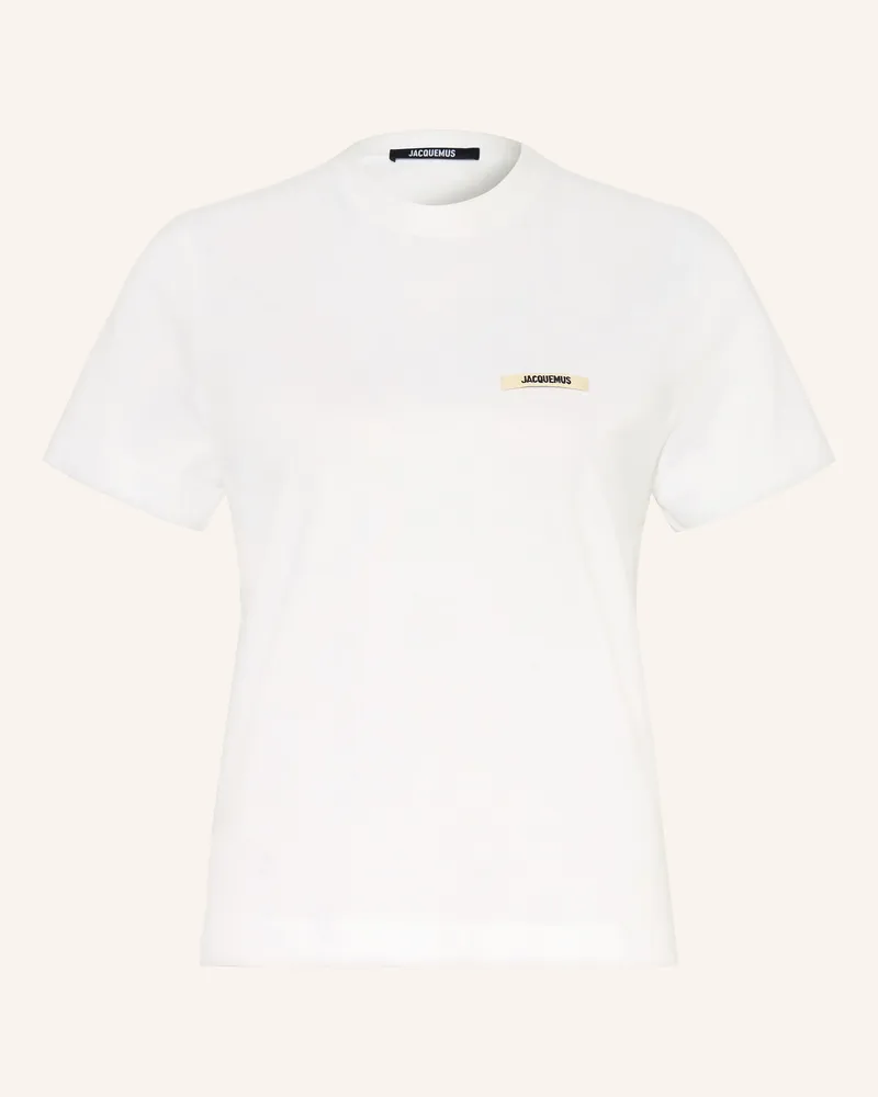 Jacquemus T-Shirt Le T-Shirt Gros Grain weiss Weiss