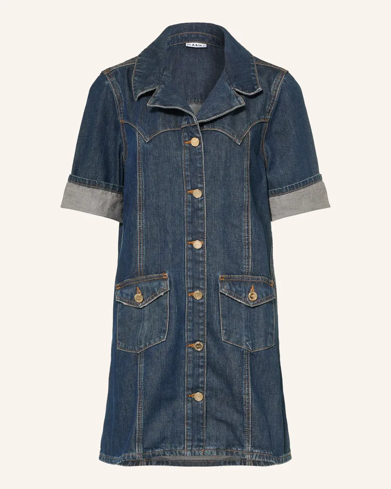 Ganni Jeanskleid blau Blau