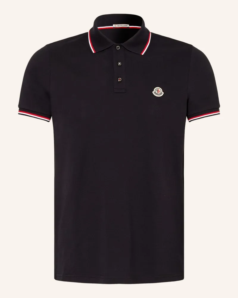 Moncler Piqué-Poloshirt Blau