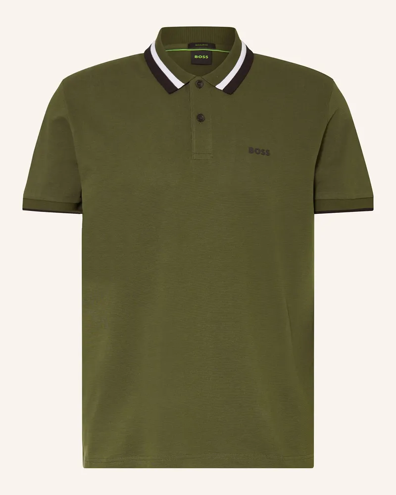 HUGO BOSS Piqué-Poloshirt PADDY Regular Fit Oliv