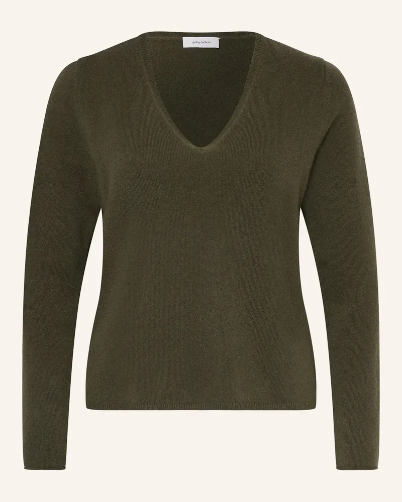 Darling Harbour Cashmere-Pullover Dunkeloliv