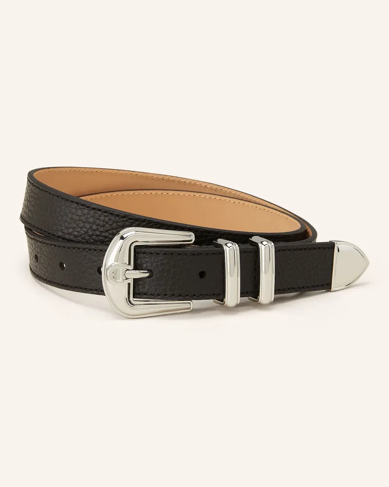 Aigner Ledergürtel Schwarz