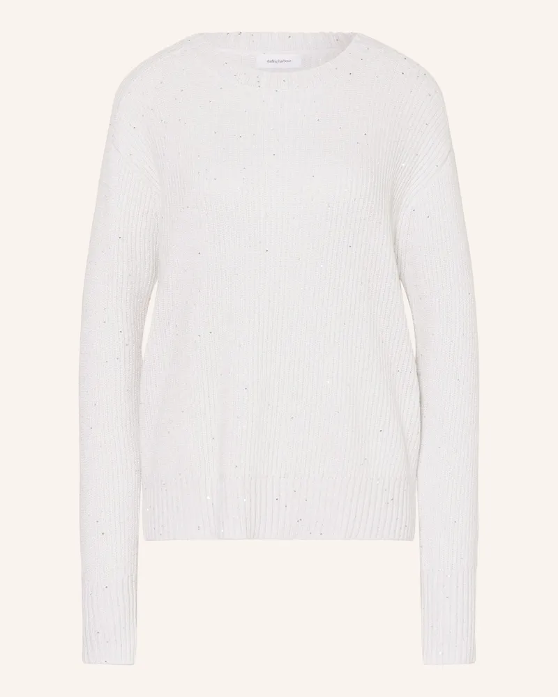 Darling Harbour Pullover mit Pailletten Cremeweiß
